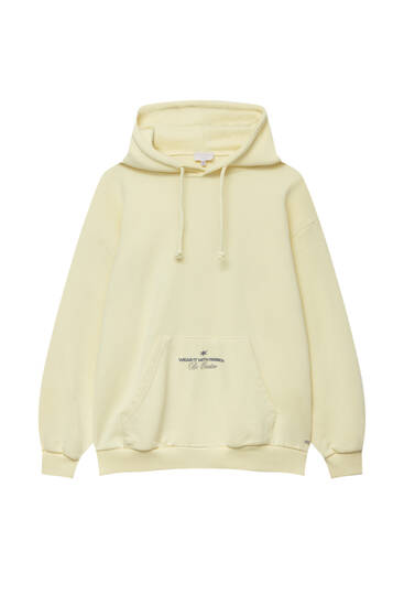 Yellow printed hoodie