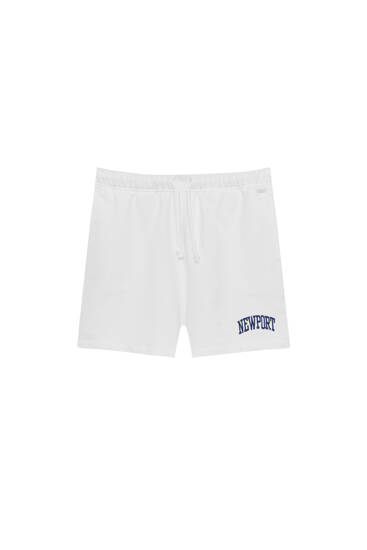 Varsity jogger Bermuda shorts