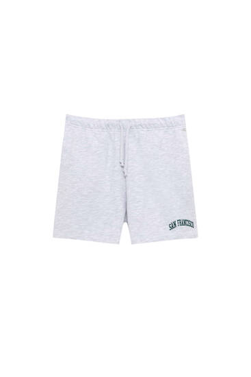 Varsity jogger Bermuda shorts
