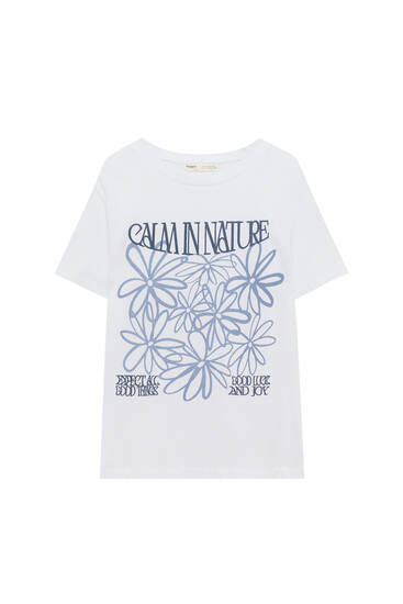 Shirt mit Grafik und Blumenprint
