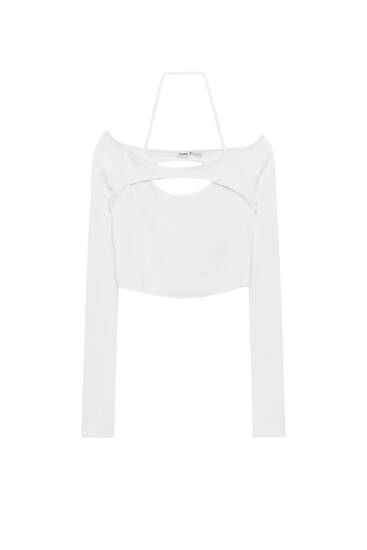 Strappy top with sleeve detail