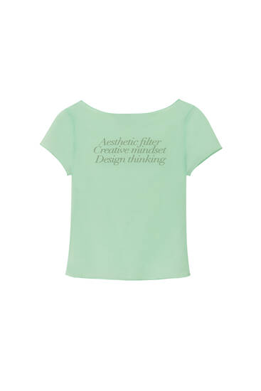 T-shirt tulle manches courtes