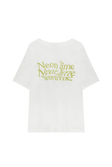 Lime slogan T-shirt