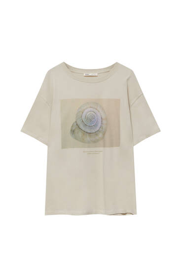 Seashell graphic T-shirt