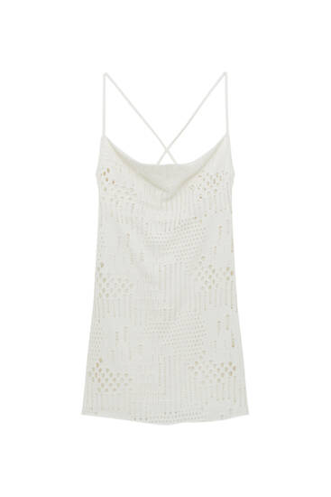 White crochet dress with openwork