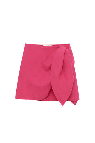 Sarong skirt with linen