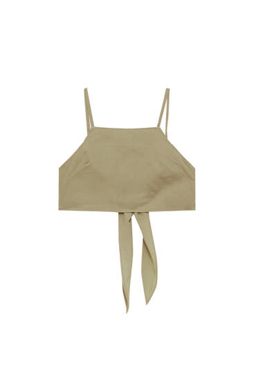Top with linen straps