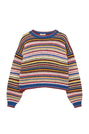Pull en maille à rayures