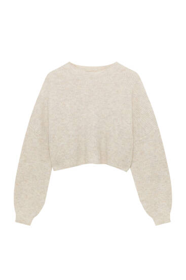 Mottled knit sweater