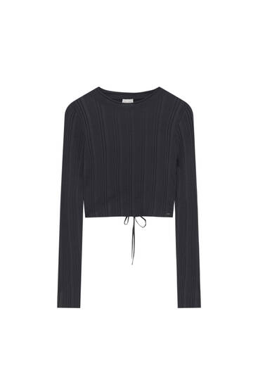 Pull court maille fine - pull&bear