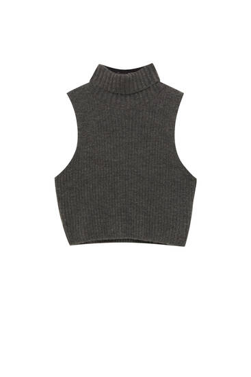 High neck knit top