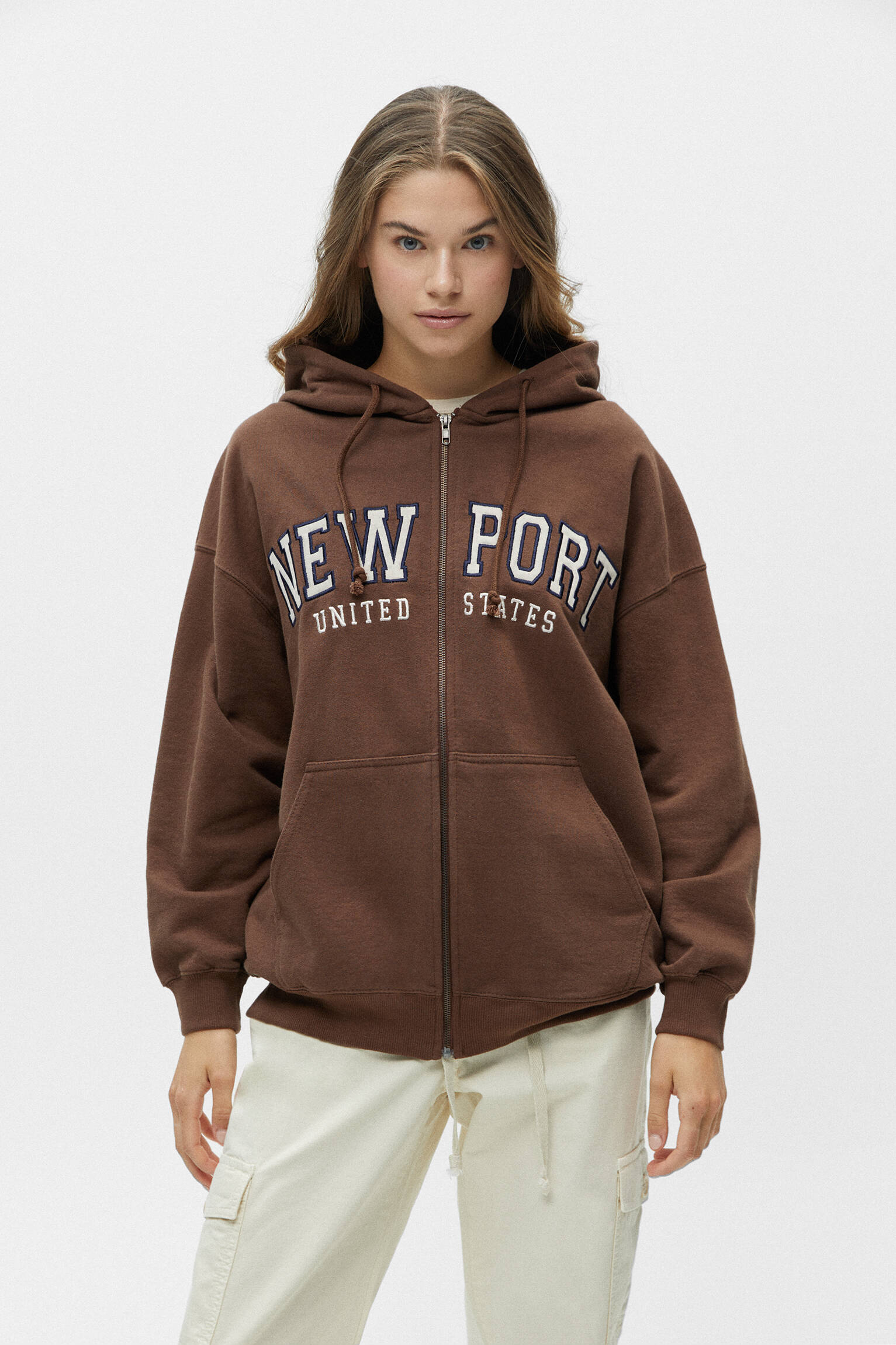 Pull&Bear Men's Zip-Up Hoodie