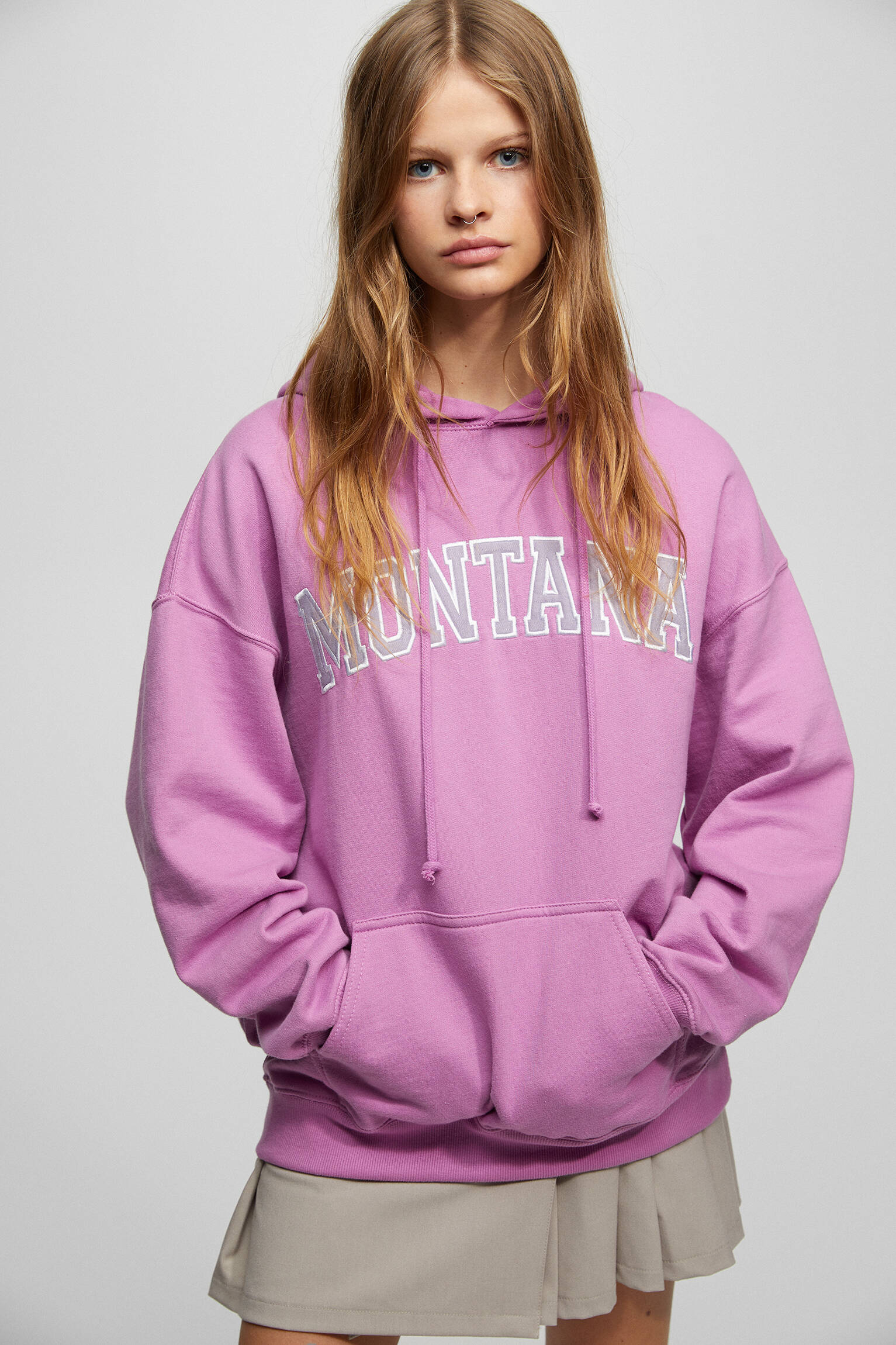 Pull and bear purple clearance hoodie