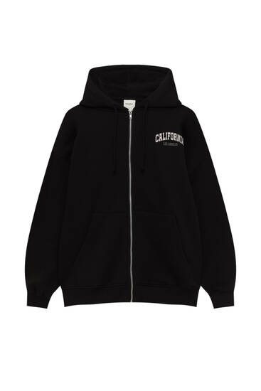 Varsity zip-up hoodie