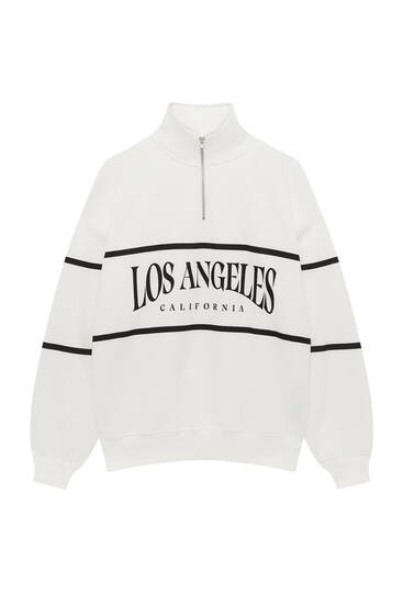 Los Angeles zipper sweatshirt pull&bear