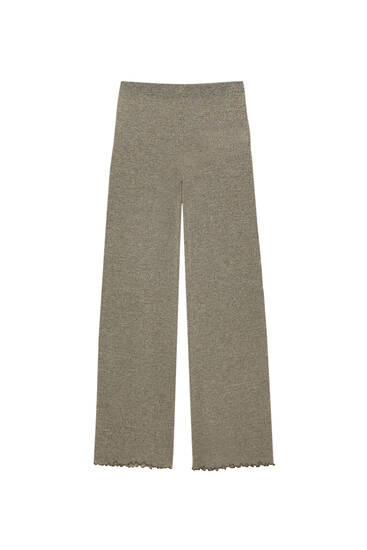 Straight fit knit trousers