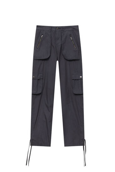 Cargo trousers with zips