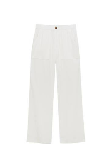 Loose-fitting rustic trousers
