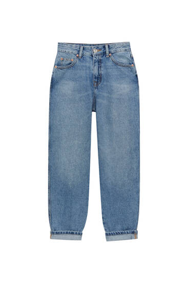 Gaucho-Jeans mit hohem Bund