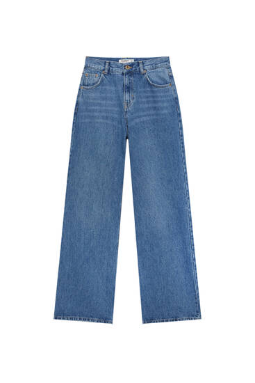 brillo Desgastado Característica Jeans oversize tiro bajo - PULL&BEAR