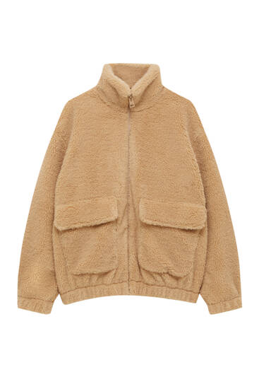 pull and bear teddy coat