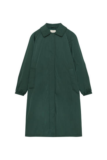 Padded trench coat