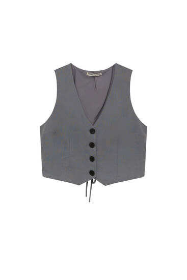 Formal linen blend waistcoat