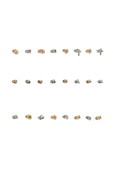 Pack of symbol earrings