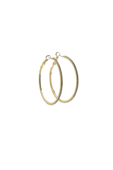 Bejeweled hoop earrings