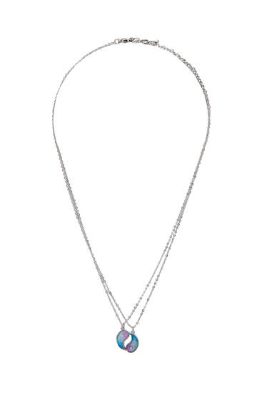 Yin Yang double-strand necklace