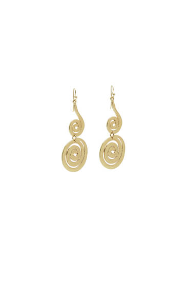 Long spiral earrings