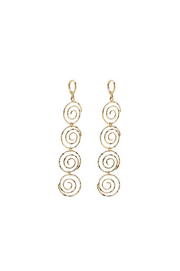 Long spiral earrings