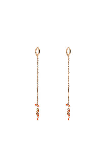 Chain hoop earrings