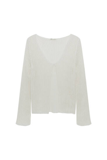White crochet blouse