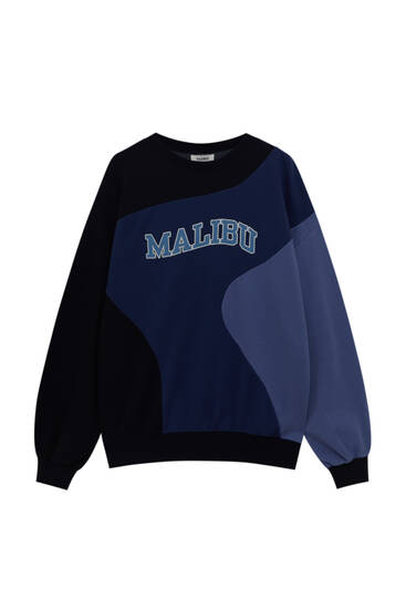 Sweatshirt Malibu met color block