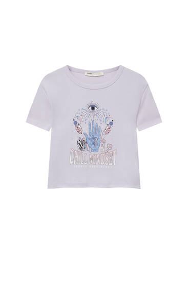 Short sleeve T-shirt with art graphic