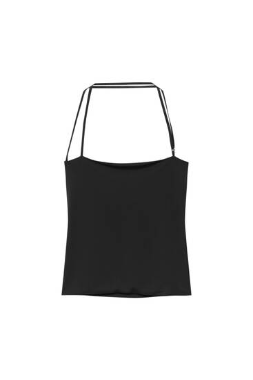 Halter top with double straps