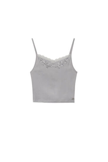 Sequinned camisole top