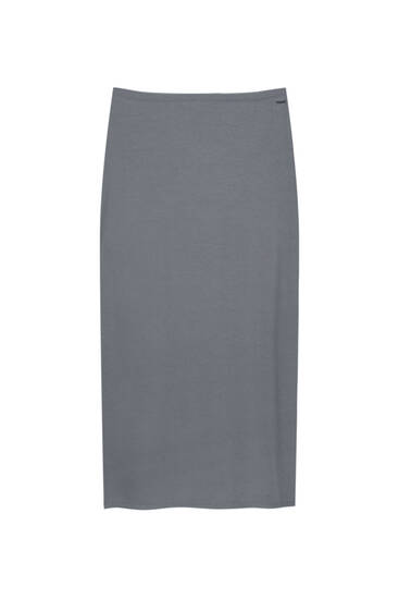 Long skirt with elastic waistband