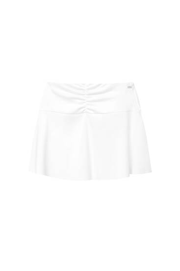 Gathered mini skirt