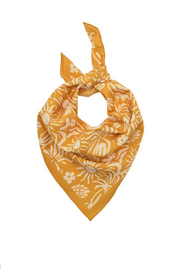 Floral and sun scarf