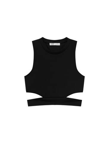 Tank top with cut-out waist