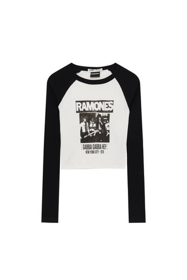 T-shirt dos Ramones de manga comprida