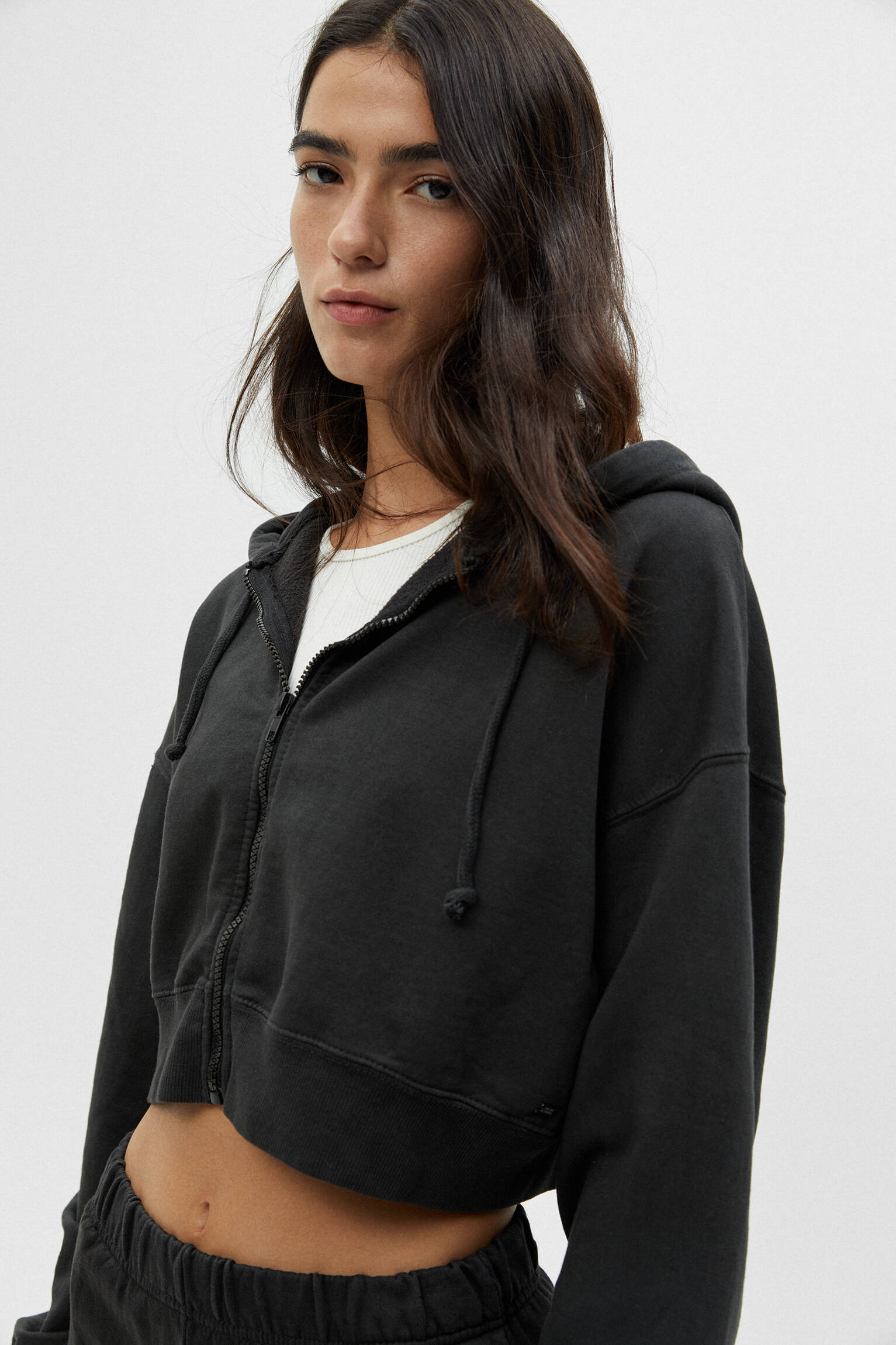 Pull and discount bear cropped hoodie