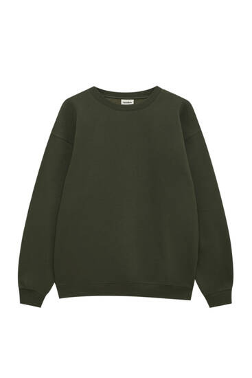 Sudadera Perfectly Oversized De Cuello Redondo Y Largo Hasta La Cadera