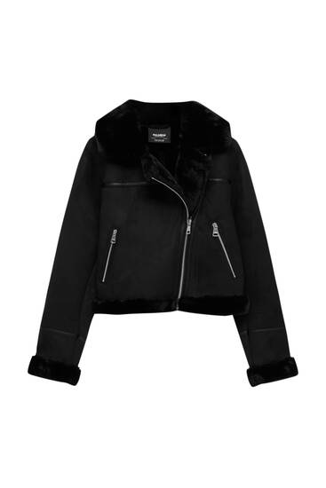 pull and bear leather shirt