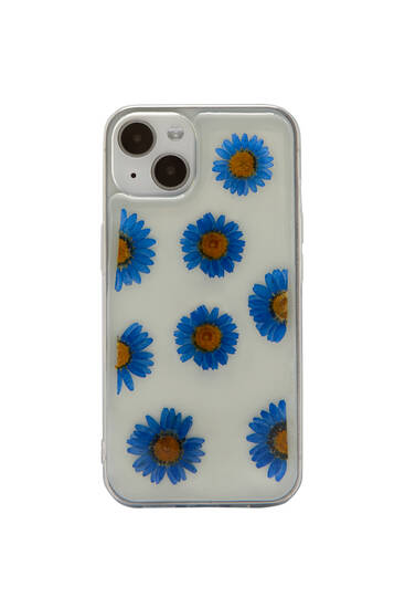 Θήκη για smartphone με αποξηραμένα λουλούδια