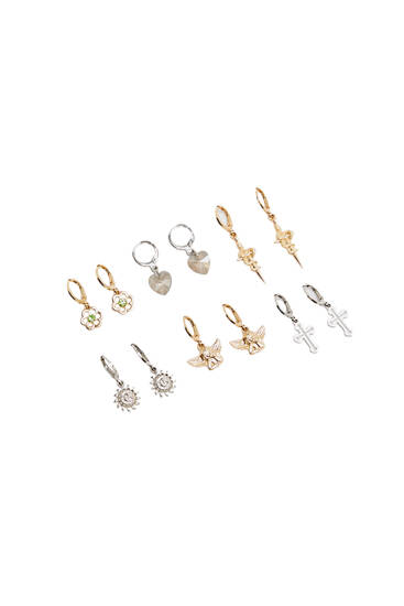 Pack of 6 pairs of earrings