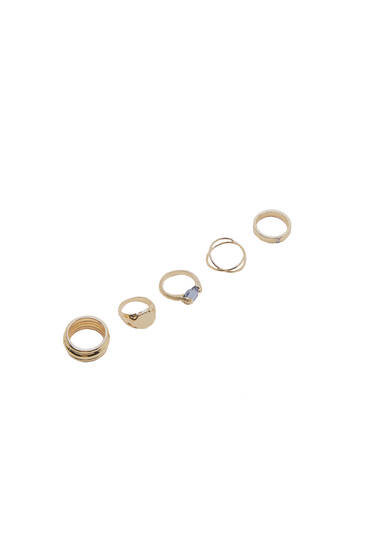 Pack of 5 golden rings