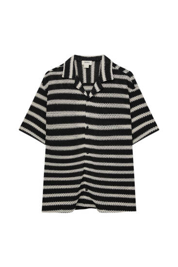 Striped knitted shirt